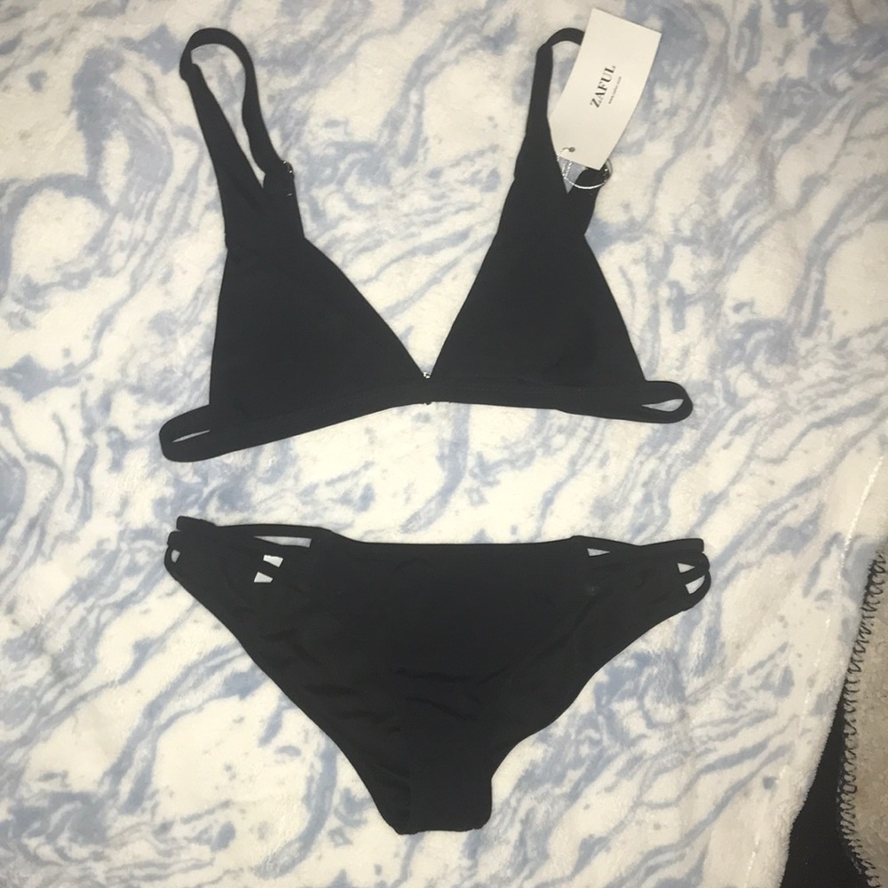 Black triangle bathing suit